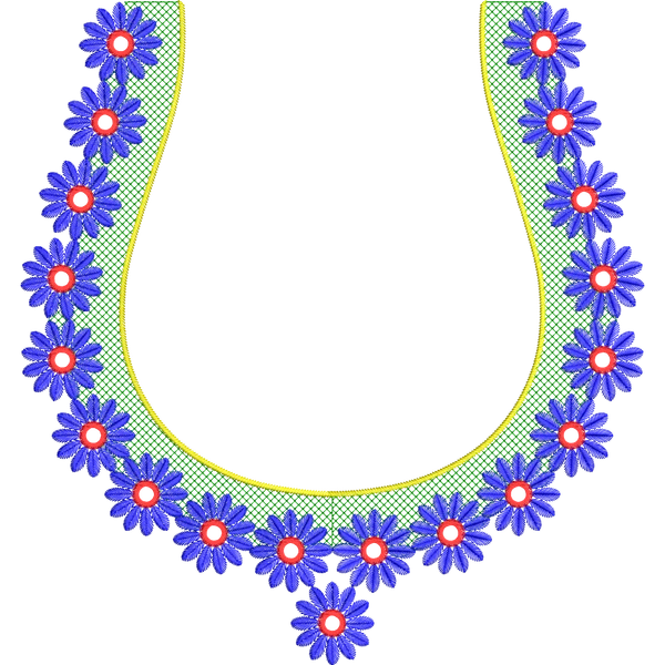 Blouse Design No :MSM - 219 - Simple Border, U Shape