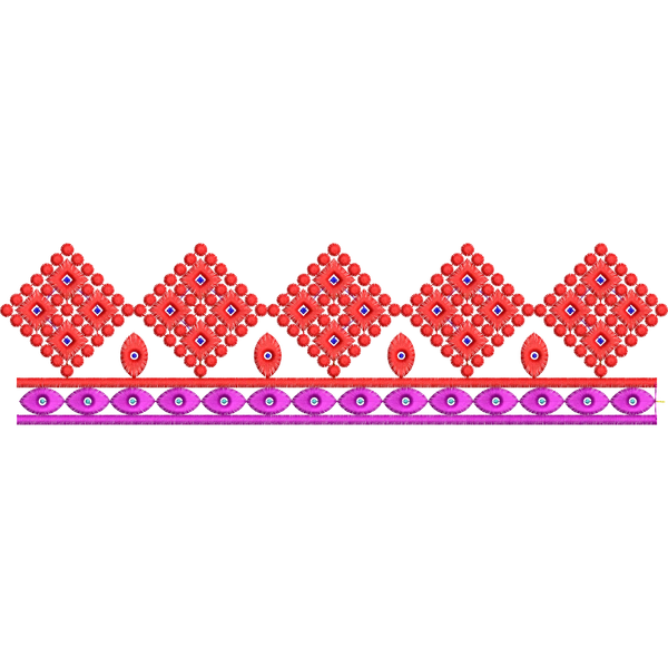 Blouse Design No :MSM - 228/2 - U Shape, Simple Border
