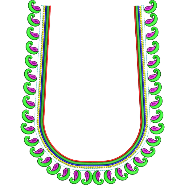 Blouse Design No :MSM - 230 - U Shape, Simple Border