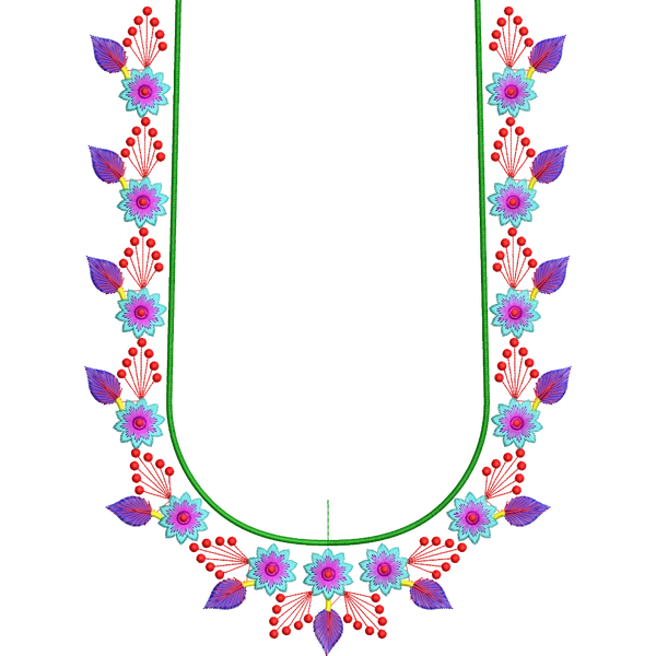 Blouse Design No :MSM - 235 - U Shape, Border With Butta