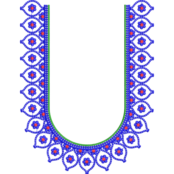 Blouse Design No :MSM - 237 - U Shape, Border With Butta