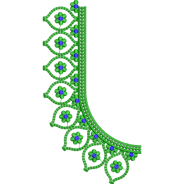 Blouse Design No :MSM - 237 - U Shape, Border With Butta