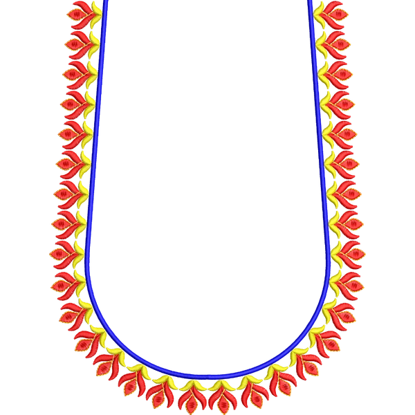 Blouse Design No :MSM - 238 - Simple Border, U Shape