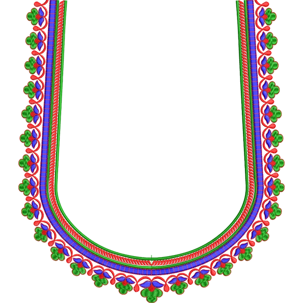 Blouse Design No :MSM - 240 - U Shape, Border With Butta