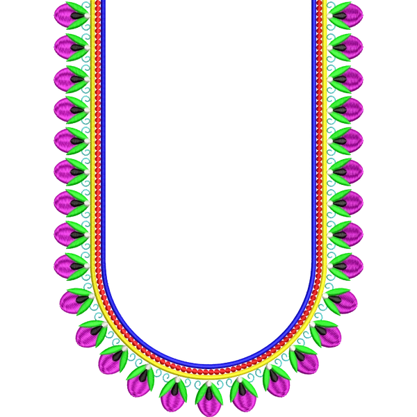 Blouse Design No :MSM - 241/1 - Simple Border, U Shape