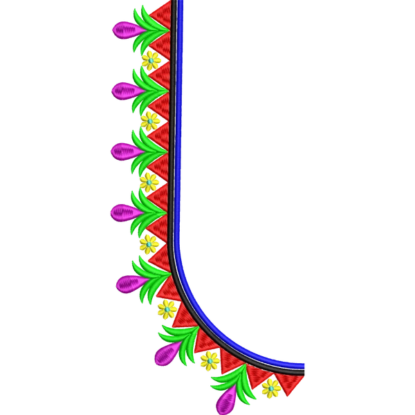 Blouse Design No :MSM - 244/1 - U Shape, Simple Border