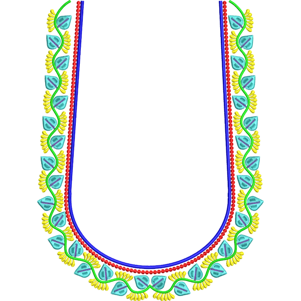 Blouse Design No :MSM - 248 - Simple Border, U Shape