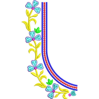 Blouse Design No :MSM - 250 - U Shape, Border With Butta