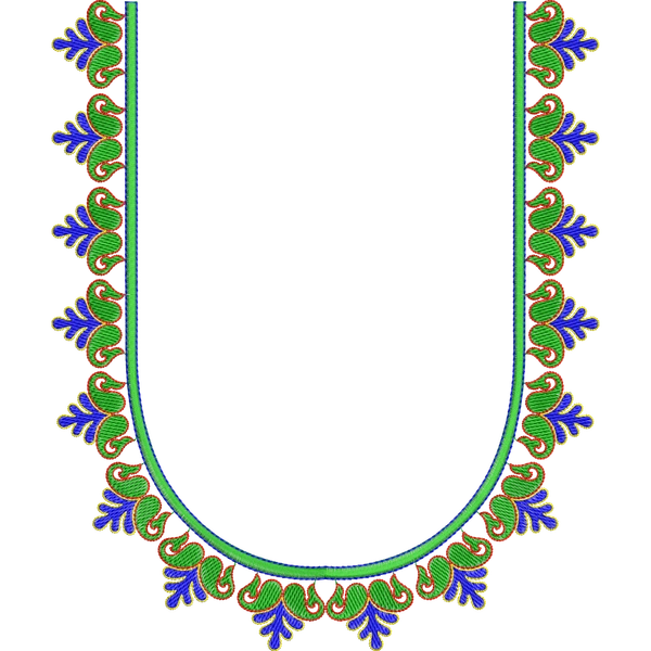 Blouse Design No :MSM - 253 - Simple Border, U Shape