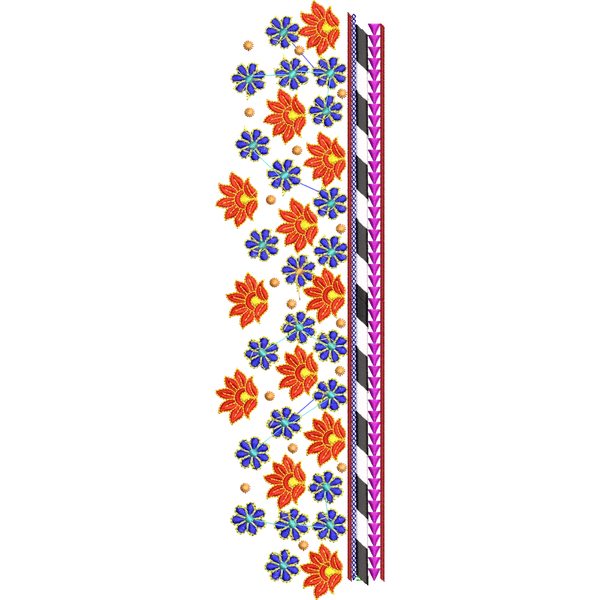 Blouse Design No :MSM - 254 - U Shape, Border With Butta