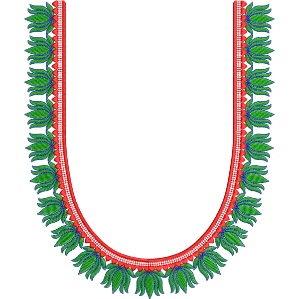 Blouse Design No :MSM - 258 - Simple Border, U Shape
