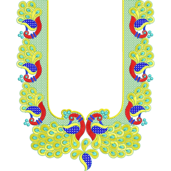 Blouse Design No :MSM - 260 - U Shape, Border With Butta