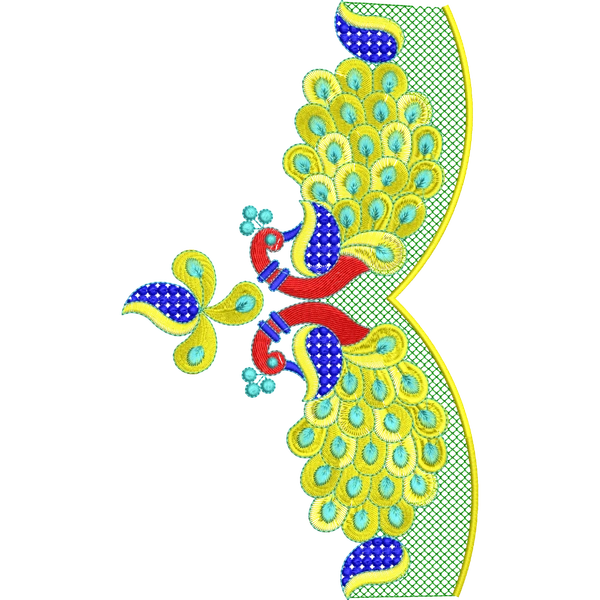 Blouse Design No :MSM - 260 - U Shape, Border With Butta