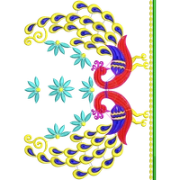 Blouse Design No :MSM - 261 - Border With Butta, U Shape