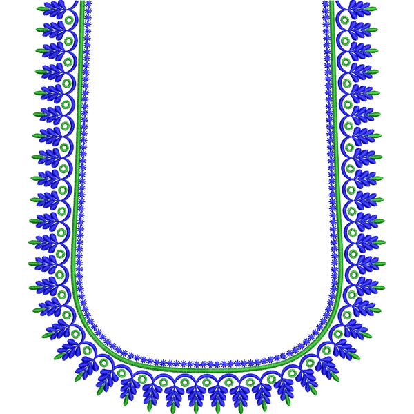 Blouse Design No :MSM - 271 - Simple Border, U Shape