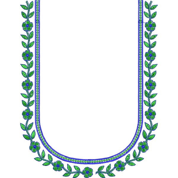 Blouse Design No :MSM - 273 - U Shape, Border With Butta