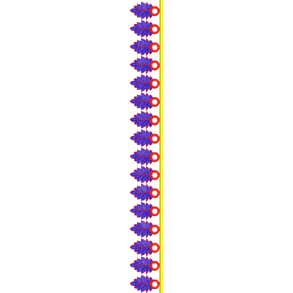 Blouse Design No :MSM - 275 - Simple Border, U Shape