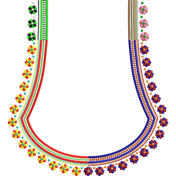 Blouse Design No :MSM - 284 - Border With Butta