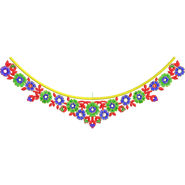 Blouse Design No :MSM - 289 - Pot Neck, Simple Border