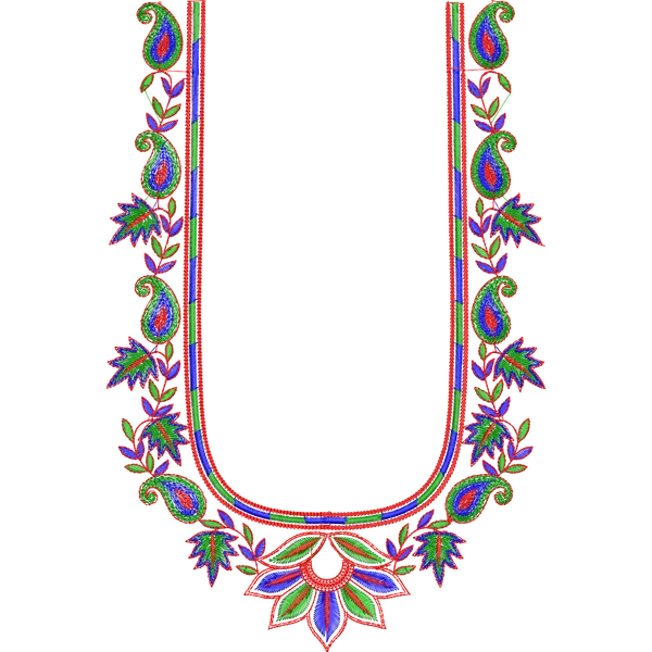 Blouse Design No :MSM - 290 - U Shape, Simple Border