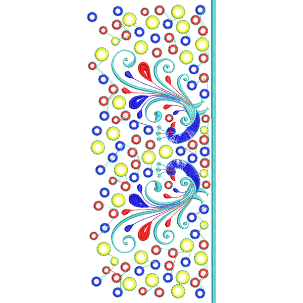 Blouse Design No :MSM - 300 - Boat Neck, Mirror Work, Full Sleeve