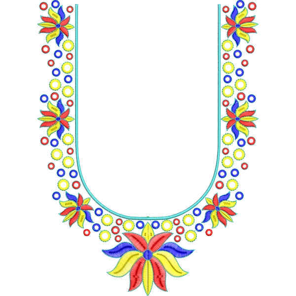 Blouse Design No :MSM - 307 - Simple Border, U Shape
