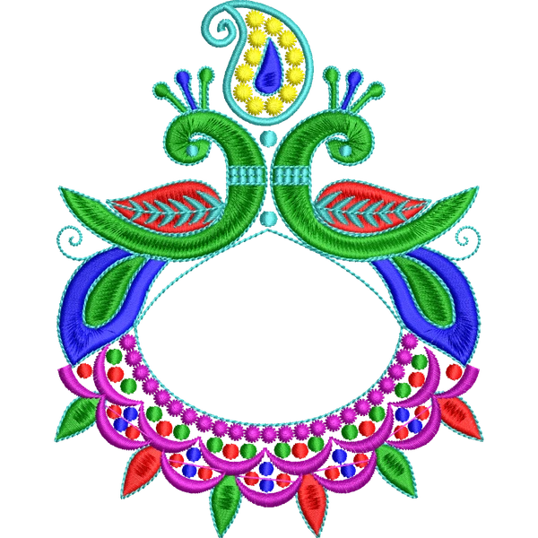 Blouse Design No :MSM - 309 - Butta, Pot Neck