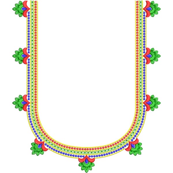 Blouse Design No :MSM - 321 - Simple Border, U Shape