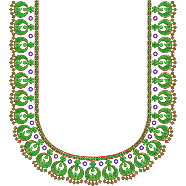 Blouse Design No :MSM - 323 - Simple Border, U Shape