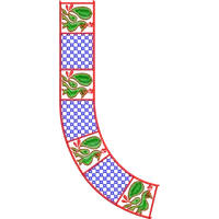 Blouse Design No :MSM - 325 - Simple Border, U Shape