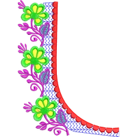Blouse Design No :MSM - 334 - Simple Border, U Shape