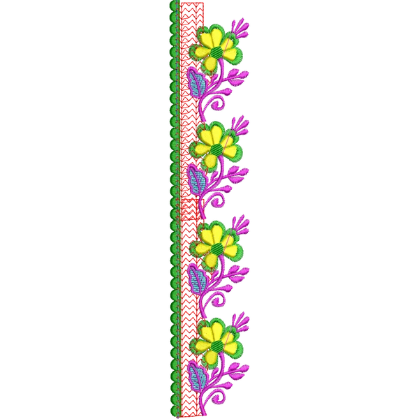 Blouse Design No :MSM - 334 - Simple Border, U Shape