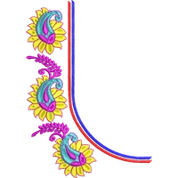 Blouse Design No :MSM - 337 - U Shape, Simple Border