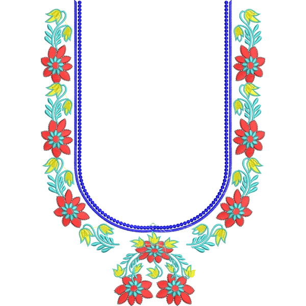 Blouse Design No :MSM - 338 - U Shape, Simple Border