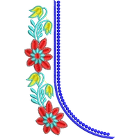 Blouse Design No :MSM - 338 - U Shape, Simple Border
