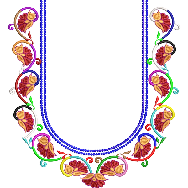 Blouse Design No :MSM - 340 - U Shape, Simple Border