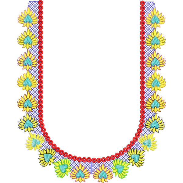 Blouse Design No :MSM - 342 - U Shape, Simple Border