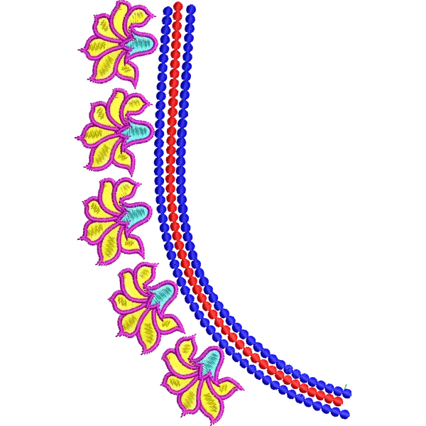 Blouse Design No :MSM - 343 - Simple Border, U Shape