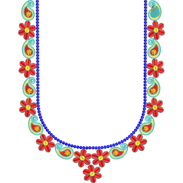 Blouse Design No :MSM - 344 - U Shape, Simple Border