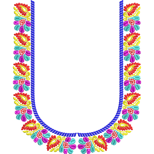 Blouse Design No :MSM - 347 - Simple Border, U Shape