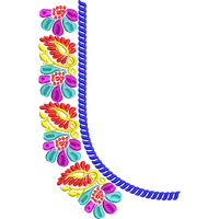 Blouse Design No :MSM - 347 - Simple Border, U Shape