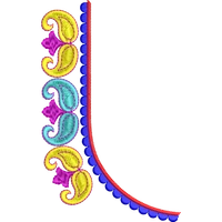 Blouse Design No :MSM - 350 - U Shape, Simple Border