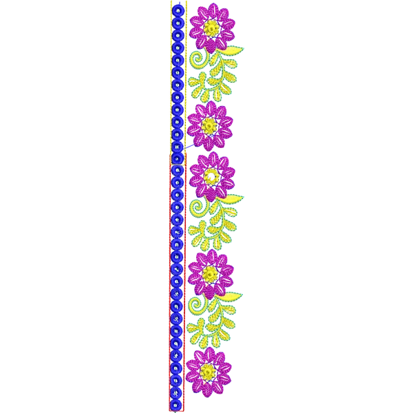 Blouse Design No :MSM - 351 - Simple Border, U Shape