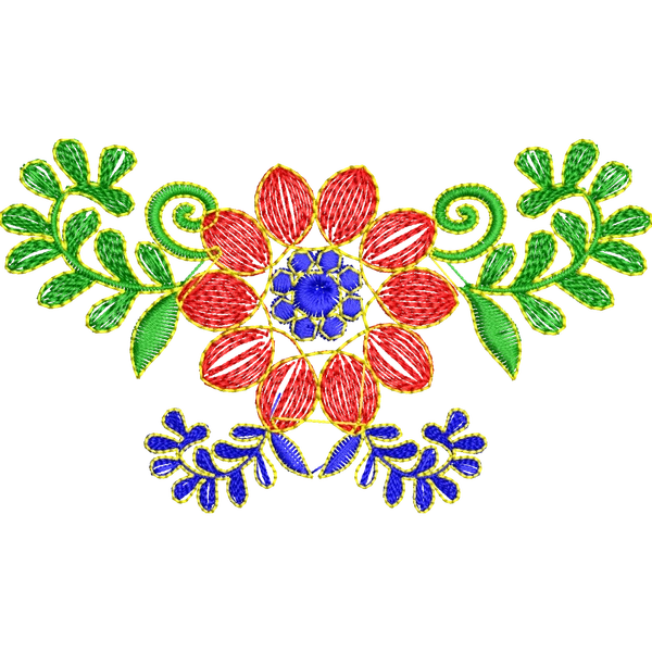 Blouse Design No :MSM - 351 - Simple Border, U Shape