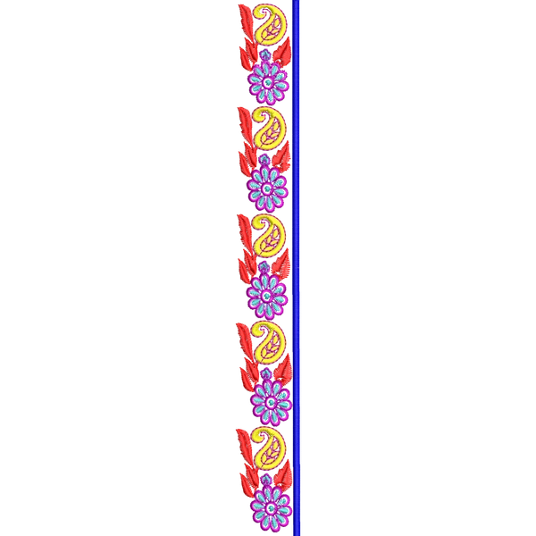 Blouse Design No :MSM - 354 - Simple Border, U Shape
