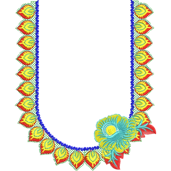 Blouse Design No :MSM - 355 - Simple Border, U Shape