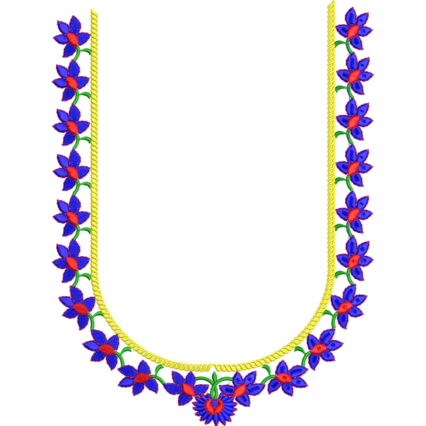 Blouse Design No :MSM - 359 - Simple Border, U Shape