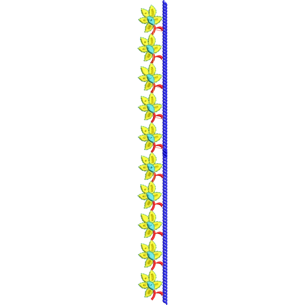Blouse Design No :MSM - 359 - Simple Border, U Shape