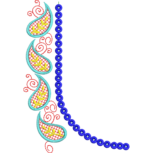 Blouse Design No :MSM - 360 - Simple Border, U Shape