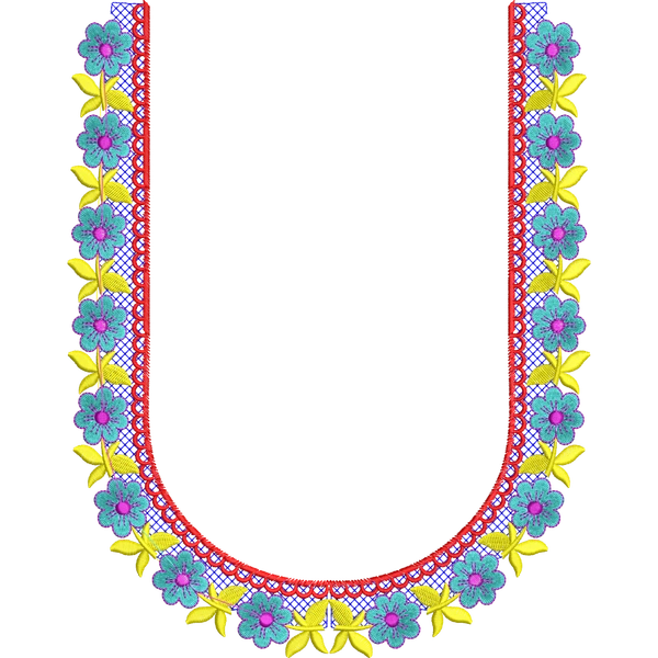 Blouse Design No :MSM - 361 - Simple Border, U Shape